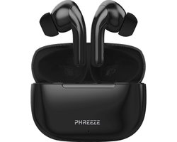 Phreeze Active Noise Cancelling Draadloze Oordopjes - iPX5 Waterdicht - 26 uur Speeltijd - Oplaadcase - Hi Res Audio - USB-C Fast Charge - Bluetooth 5.2