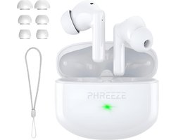 Phreeze TWS6 Pro Draadloze Oordopjes – Bluetooth 5.3 – Noise Cancelling – 30 uur Speeltijd – Wireless Earbuds – Oortjes Draadloos - USB C