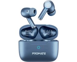 ProMate® ProPods - True Wireless Earbuds - Actieve Ruisonderdrukking - IntelliTouch Bediening - Bluetooth 5.3 - 25 Uur Speeltijd - Ergonomisch Ontwerp - Hoge-Fidelity Audio - Waterbestendig - IPX5 - Comfortabel en Duurzaam - Zwart