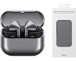 Samsung Galaxy Buds3 Pro + Draadloze oplader - Grijs