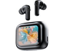 SoundVibe® - Digitalbuds Draadloos Met Noice Cancelling - Zwart - Bluetooth Oordopjes - Noice Cancelling Hoofdtelefoon - LX-10 Earpods met Scherm - Werkt Met Apple En Android - Earpods USB C - Wireless Earphons - Oortjes Draadloos