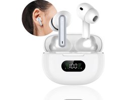 Soundvibe® Draadloos Met Noice Cancelling - Wit - Bluetooth Oordopjes - Noice Cancelling Hoofdtelefoon - Draadloze Oordopjes - Werkt met Apple en Samsung - Earpods USB C - Wireless Earphones - Oortjes Draadloos