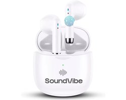 SoundVibe® - Earbuds Draadloos Met Noice Cancelling - Wit - Bluetooth Oordopjes - Noice Cancelling Hoofdtelefoon - Draadloze Oordopjes - - Earpods geschikt - Oortjes Draadloos