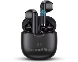 SoundVibe® - Earbuds 1 Draadloos Met Noice Cancelling - Zwart - Bluetooth Oordopjes - Earpods geschikt - Noice Cancelling Hoofdtelefoon - Draadloze Oordopjes - Werkt Met Apple En Android - Earpods USB C - Wireless Earphons - Oortjes Draadloos