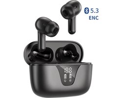 Soundvibe® - Earbuds Pro Zwart- Draadloos Met Noice Cancelling - Earpods Geschikt - Bluetooth Oordopjes - Noice Cancelling Hoofdtelefoon - Draadloze Oordopjes - Werkt Met Apple En Android - Earbuds USB C - Wireless Earphones - Oortjes Draadloos