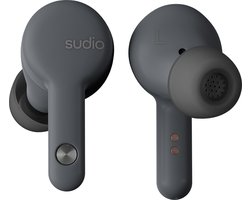 Sudio A2 in-ear true wireless earphones - draadloze oordopjes - met active noice cancellation (ANC) - antraciet