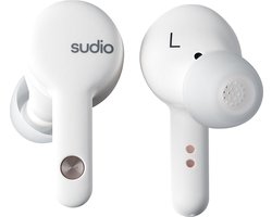 Sudio A2 in-ear true wireless earphones - draadloze oordopjes - met active noice cancellation (ANC) - wit