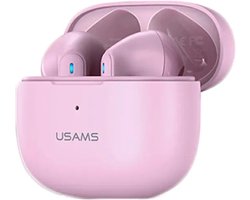 USAMS NX10 TWS Draadloze Oordopjes - Noise cancelling - Bluetooth 5.2 - Draadloze Oortjes - Bluetooth Oordopjes - Geschikt voor Apple & Android - Roze