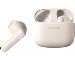 USAMS US14 TWS Draadloze Oordopjes - Noise cancelling - Bluetooth 5.3 - Draadloze Oortjes - Bluetooth Oordopjes - Geschikt voor Apple & Android - Wit