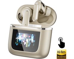 WERYOU TouchTone - Draadloze Bluetooth Oordopjes - Oortjes - Noise Cancelling - BT 5.4 - IPX5 - Goud/Taupe - voor iPhone & Samsung