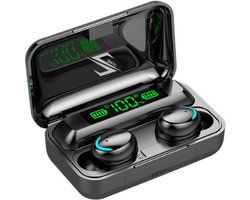 Zorix AirBudz F9 - TWS Sport Earbuds - Volledig Draadloze Bluetooth Oordopjes & Mini Powerbank - Oortjes Geschikt voor Apple & Android - Zwart