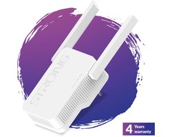 STRONG WiFi Versterker Repeater 6 AX3000 Mbps - Access point WAN/LAN poort - 2 antennes - Internet box compatibe - 4 jaar garantie