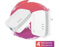 STRONG - Powerline 600 Kit Mini - Duo Powerline Outlets - Powerline Kit - 600 Mbps - Elke Box/Router Compatibel - 1 Ethernetpoort - Snelle Plug & Play Installatie - Overal Breedband Internet Toegang - Wit - 4 jaar garantie