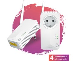 STRONG - Powerline Wifi 600 Kit - Duo Prise CPL Wifi - Powerline Kit - 600 Mbps/Wifi 300 Mbps - Compatibel met elke Box/Router - 1 Ethernetpoort + gefilterde aansluiting - Snelle installatie - Wit - 4 jaar garantie