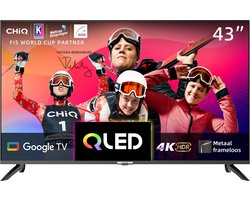 CHiQ U43QM8G - Smart TV 43 Inch - Google QLED TV met HDR - Google TV - Metal Frameless - Dolby Audio