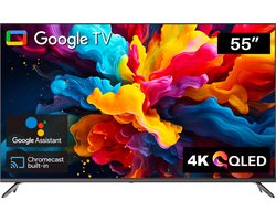 Google Smart TV | 55 inch TeeView QLED TV, 4K Ultra HD | Frameless Design