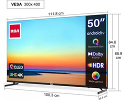 RCA RAQ55UN1 55 inch 4K QLED Google TV Frameless