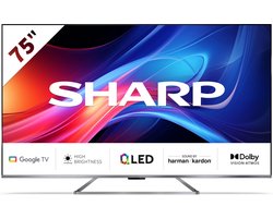 Sharp Aquos 75GP7265 - 75inch 4K UHD QLED TV met Google TV - 2024