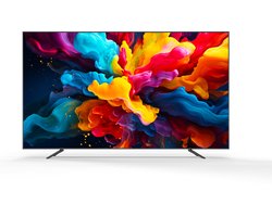 TEEVIEW TV75QQG 75 inch QLED TV, 4K Ultra HD Google TV | 3xHDMI 2x USB | Ci+ | Triple Tuner DVB-T/T2/S/S2/C | Frameless Design | Smart TV | in Eindhoven geassembleerd