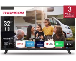 THOMSON 32HA2S13C - LED TV 32 (81 cm) - HD 1366x768 - 12V adapter - Android Smart TV - 2x HDMI 1.4