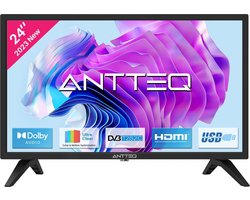 ANTTEQ AB24F1D - 24 inch TV (60 cm) - Dolby Audio, Triple Tuner DVB-C / T2 / S2, CI+, VGA PC-aansluiting, HDMI, USB, Hotelmodus inbegrepen