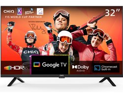 CHiQ L32H7G - Smart TV 32 Inch - HD - Google TV - Randloos Ontwerp - Google Assistent