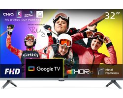 CHiQ L32H8CG - Smart TV 32 Inch - Full HD - Google TV - Metal Frameless - HDR10&HLG - Google Play store