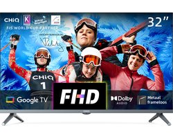 CHiQ L32M8TG- Smart TV 32 Inch - FHD - Google TV - Metal