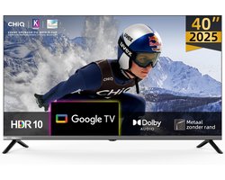 CHiQ L40M9G - Smart TV 40 Inch - FHD - Metalen Randloos - Google TV - Dolby Audio - HDMI - Nieuw