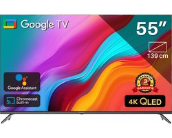 Google Smart TV | 55 inch TeeView QLED TV, 4K Ultra HD | Frameless Design