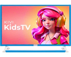 KIVI KidsTV - Kinder televisie - Compatibel met LEGO - Smart TV - TV 32 inch - Android TV - Uitgerust met Gehard Glas - Impact-Resistant Screen