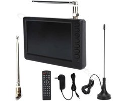 Mylucinda® - Draagbare Mini TV - 13cm Scherm - 800x480 Resolutie - Ingebouwde DVB-T2 Tuner - FM Radio - USB oplaadbare batterij - Ideaal voor Onderweg