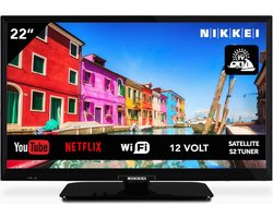 Nikkei NL22MSMART 56cm 22" Mobile LED TV HD SMART 12volt Ziggo/M7 Fastscan DVB-S2/C/T2