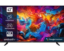 Q.2 4319 | 108 cm (43 inch) televisie | 4K UHD 3840x2160| Android TV | HDR | frameloos | WiFi, Bluetooth | zwart [Energieklasse B]