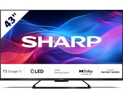 Sharp Aquos 43GR8265 - 43 inch - 144Hz 4K UHD QLED met Google TV - 2024