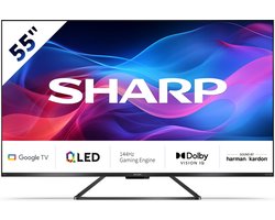 Sharp Aquos 55GR8265 - 55 inch - 144Hz 4K UHD QLED met Google TV - 2024