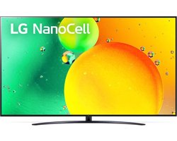 Smart-TV 55 inch 4K DVB-T2 NanoCell webOS Kleur Zwart - 55NANO763QA