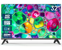 TEEVIEW TV32QHA 32 inch HD LED TV | 3x HDMI 2xUSB | ingebouwde USB mediaspeler | Frameless design |