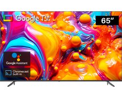 TEEVIEW TV65QUG 65 inch 4K Ultra HD LED Google TV | Frameless Design | Smart TV | 3xHDMI 2x USB | Ci+ | Triple Tuner DVB-T/T2/S/S2/C | in Eindhoven geassembleerd