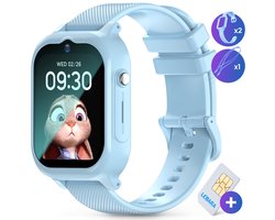 4G Smartwatch kinderen - GPS Horloge kind - GPS Tracker - HD Videobellen & Stappenteller - Incl Simkaart