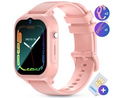 4G Smartwatch kinderen - GPS Horloge kind - HD Videobellen & Stappenteller - Speelgoed - Incl Simkaart