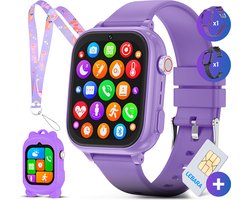 4G Smartwatch kinderen - GPS Horloge kind - Sinterklaas Cadeau - Stappenteller - Speelgoed - Incl Simkaart