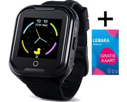 4G Smartwatch Kinderen met Simkaart - GPS Horloge Tracker - SOS Functie - Zaklamp - Camera - SOS Functie - Kinder - Kids - Zwart