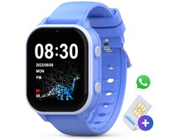 4G Smartwatch kinderen Met Whatsapp - GPS Horloge kind - Speelgoed - SOS Functie - Stappenteller - Incl Simkaart