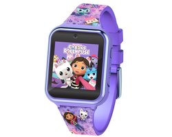 Accutime – Gabby's Dollhouse - Smartwatch Kinderen - Selfie Camera voor Foto's & Video's - Met Spraakmemo, Stopwatch en Timer - Voor Kinderen Vanaf 6 jaar – Paars