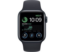 Apple Watch SE 2022 - Smartwatch heren en dames - 40 mm - Middernacht Aluminium