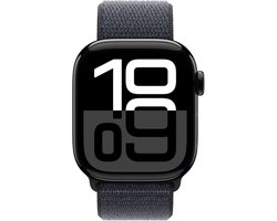 Apple Watch Series 10 - Wifi - 42mm - Zwarte Aluminium Case met Ink Geweven Sportbandje