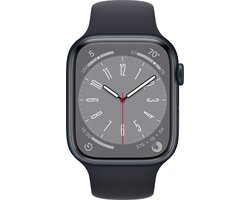 Apple Watch Series 8 - Smartwatch dames en heren - 41mm - Middernacht Aluminium