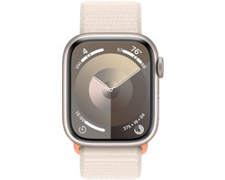 Apple Watch Series 9 - 41mm - Case with Starlight Sport Loop - Sterrenlicht Aluminium