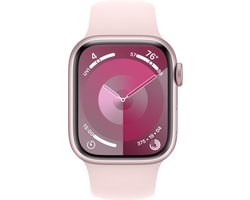 Apple Watch Series 9 - 41mm - Roze Aluminium Case with Roze Sport Band - S/M